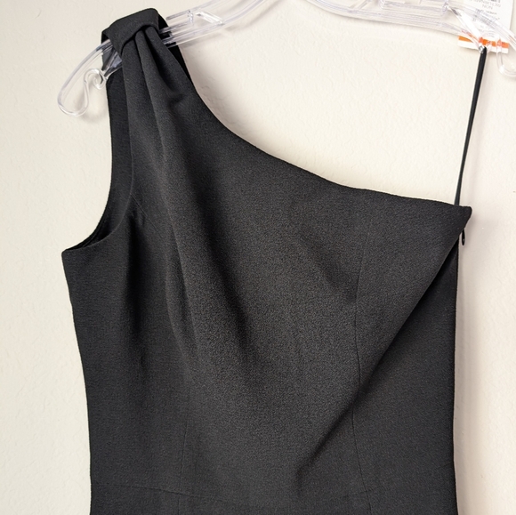 NWOT Dress the Population One-Shoulder Black Georgina Gown Size Small - Picture 3 of 16